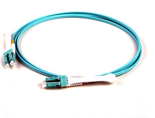 Cabo de remendo da fibra ótica OM3 50/125, cabo do aqua do PVC do cabo de remendo 5Mtrs da fibra multimodo