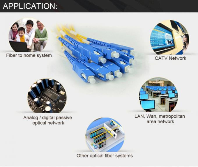 FTTH E2000 APC - cabo de remendo da fibra ótica do SC/APC, cabo da palavra simples do único modo