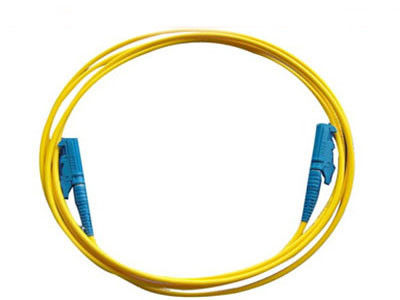 Cabo de remendo amarelo da fibra do único modo da palavra simples E2000 UPC personalizado