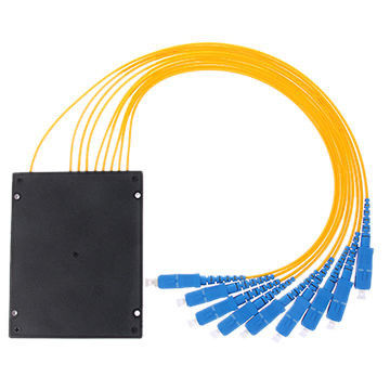 1 x 8 comprimento de onda largamente de funcionamento do divisor 2.0mm do PLC da fibra ótica com os conectores do SC/UPC