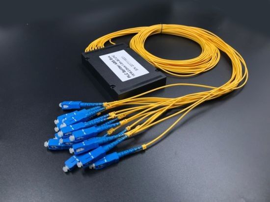 pacote da caixa de 1 * 16 ABS do divisor do PLC da fibra ótica da maneira FTTH para o equipamento de teste