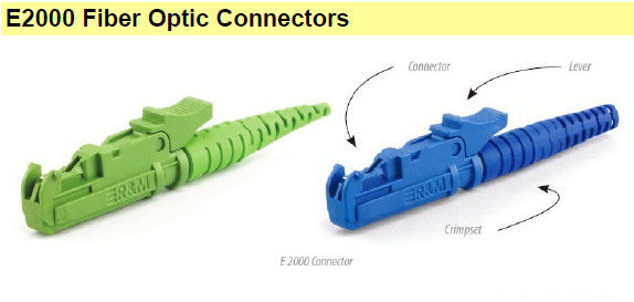 Singlemode simples dos conectores plásticos da fibra ótica do PC E2000 para o equipamento de testes