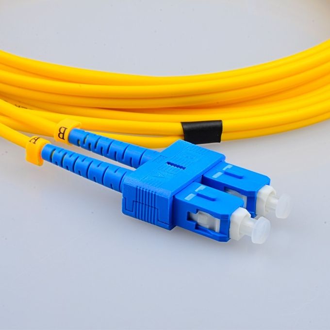 Alojamento plástico do conector do conector 2,0 do Sc Upc de DX/3.0mm/cabo de fibra ótica