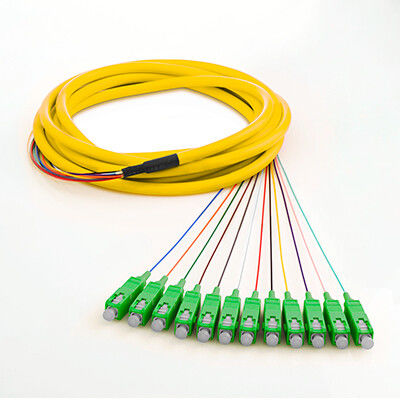 O núcleo dos cabos de ligação em ponte 12 da fibra ótica da manutenção programada SX 0.9mm com ventila para fora o tipo, estabilidade de temperatura alta