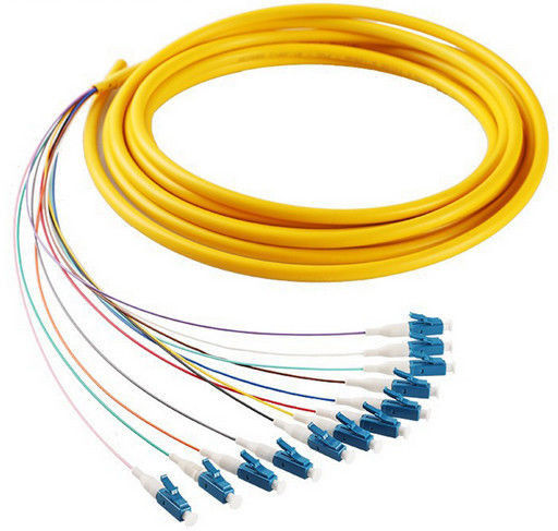 Revestimento alto do amarelo LSZH do cabo de fibra ótica da trança do LC UPC da credibilidade para fora