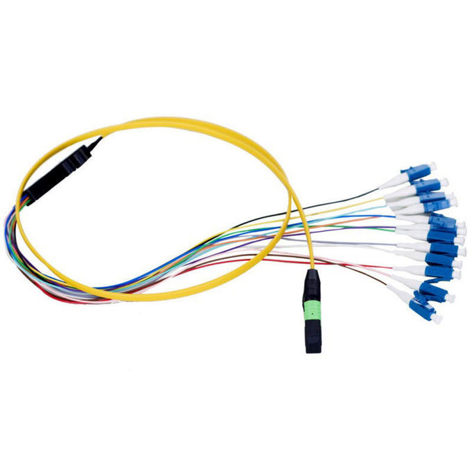 MTP/MPO - comprimento personalizado do cabo de remendo da fibra ótica do LC para as instalações dos locais