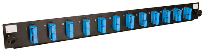 Painel de remendo da fibra ótica de FTTB, painel de remendo da montagem em rack do porto 1U 12