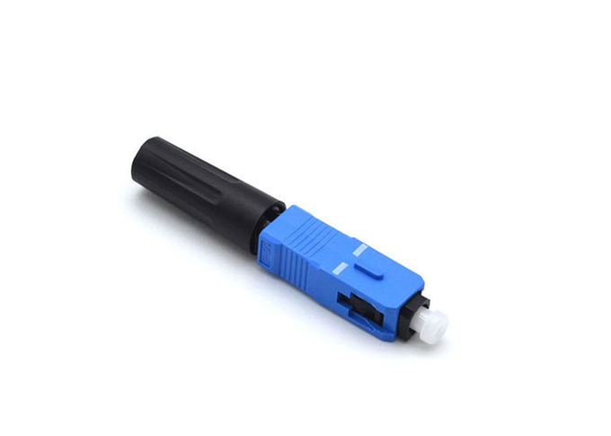 conectores azuis lustrados da fibra do único modo do conector da fibra ótica de 50mm pre - rapidamente