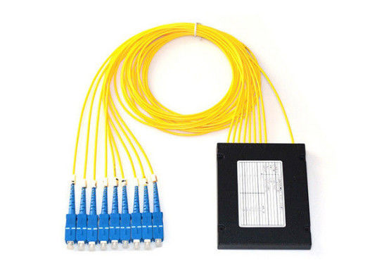 China 2.0mm comprimento de onda de funcionamento largo do divisor do PLC da fibra ótica 1 x 8 com os conectores do SC/UPC fornecedor