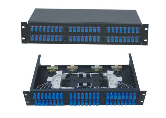 China Tipo 48 acoplador ótico 2u da gaveta do porto, dispositivo da fibra ótica da montagem em rack fornecedor