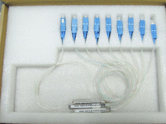 divisor do cabo de fibra ótica de 0.9mm para redes de FTTX/PON, 1 divisor da fibra do PLC do × 8 fornecedor