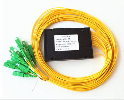 Divisor ótico amarelo do Plc, revestimento do divisor do Plc da fibra ótica 1x16 de LSZH para sistemas de FTTX fornecedor