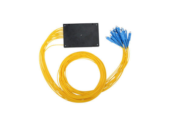 1 / 16 divisor do cabo ótico da maneira FTTH, pacote ótico da caixa do ABS do divisor do cabo para o equipamento de teste fornecedor