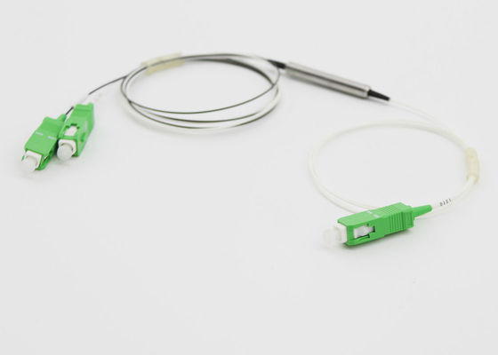 Dispositivo de 1 x 2 DWDM, desmultiplexador do Multiplexer E da fibra G657A1 do tubo 0.9MM do metal com os conectores do SC/APC fornecedor