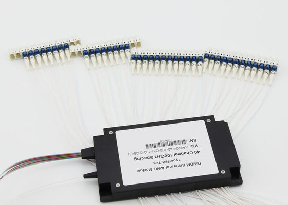 Caixa máxima do ABS do IL 5.0dB DWDM Mux Demux 40Ch AAWG para o transporte/Datacenter da parte dianteira 5G fornecedor