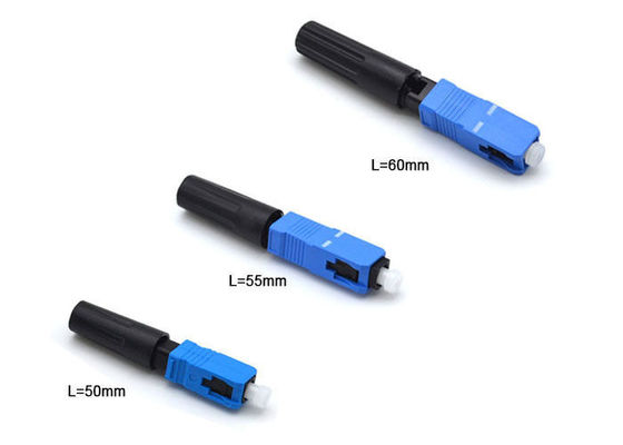 modo do conector do conjunto de campo do azul de 50mm único para FTTB/FTTH 250 - diâmetro 900um fornecedor